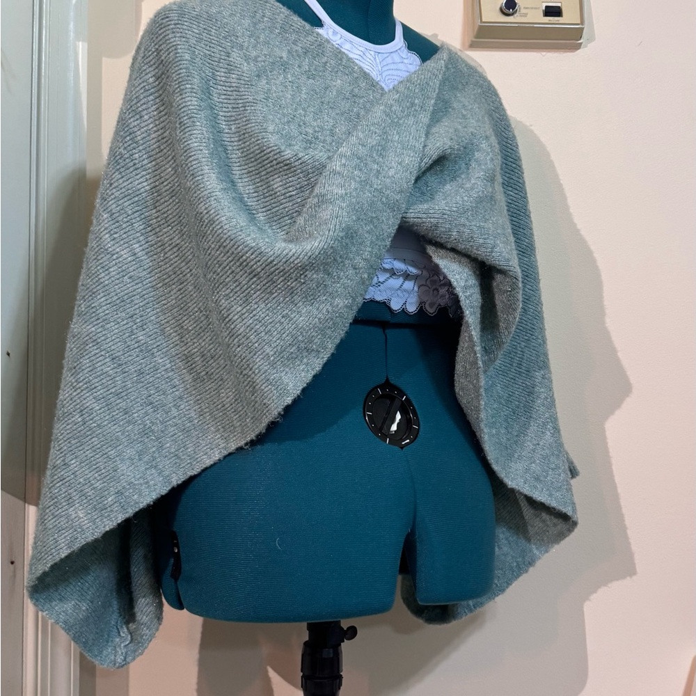 Cost Plus World Market Gray Poncho